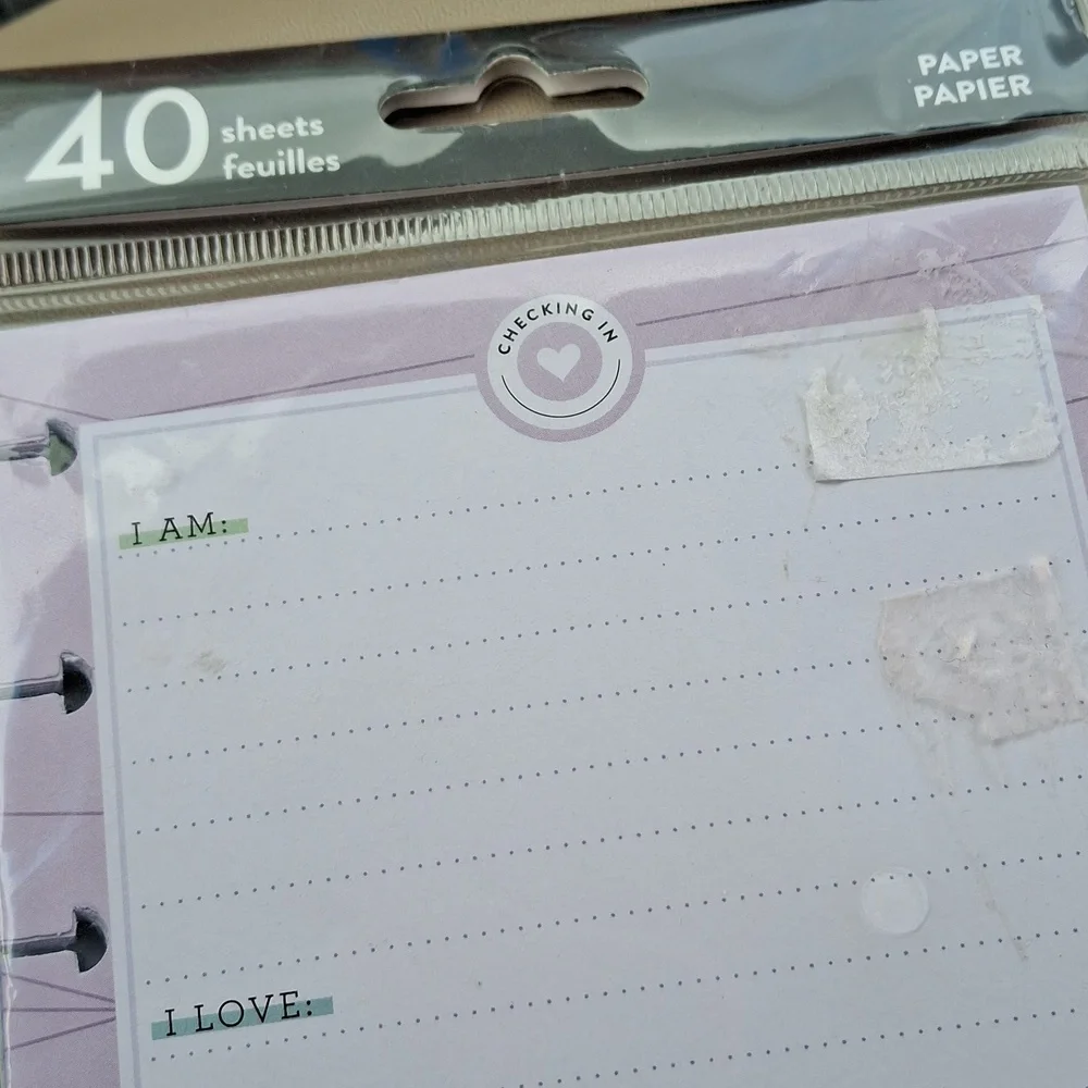 The Happy Planner Wellness Paper Refill Pastel Purple Pages